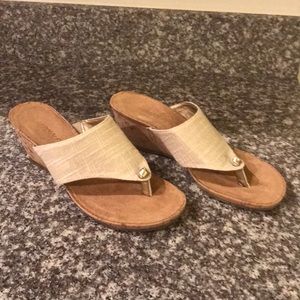 Aerosoles Cork Wedge Sandals Size 7